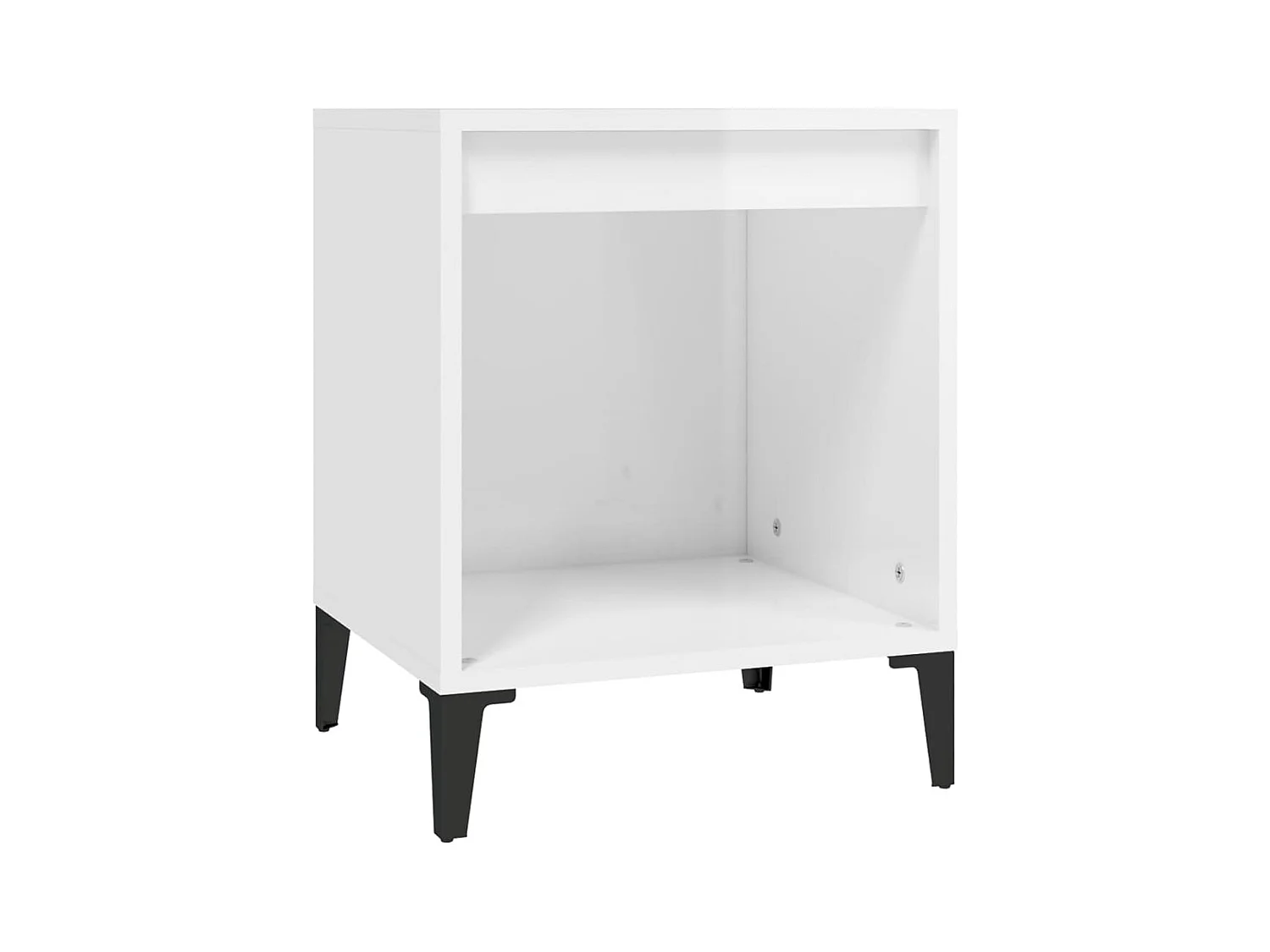 Hartford  Table de chevet Blanc brillant 40x35x50 cm