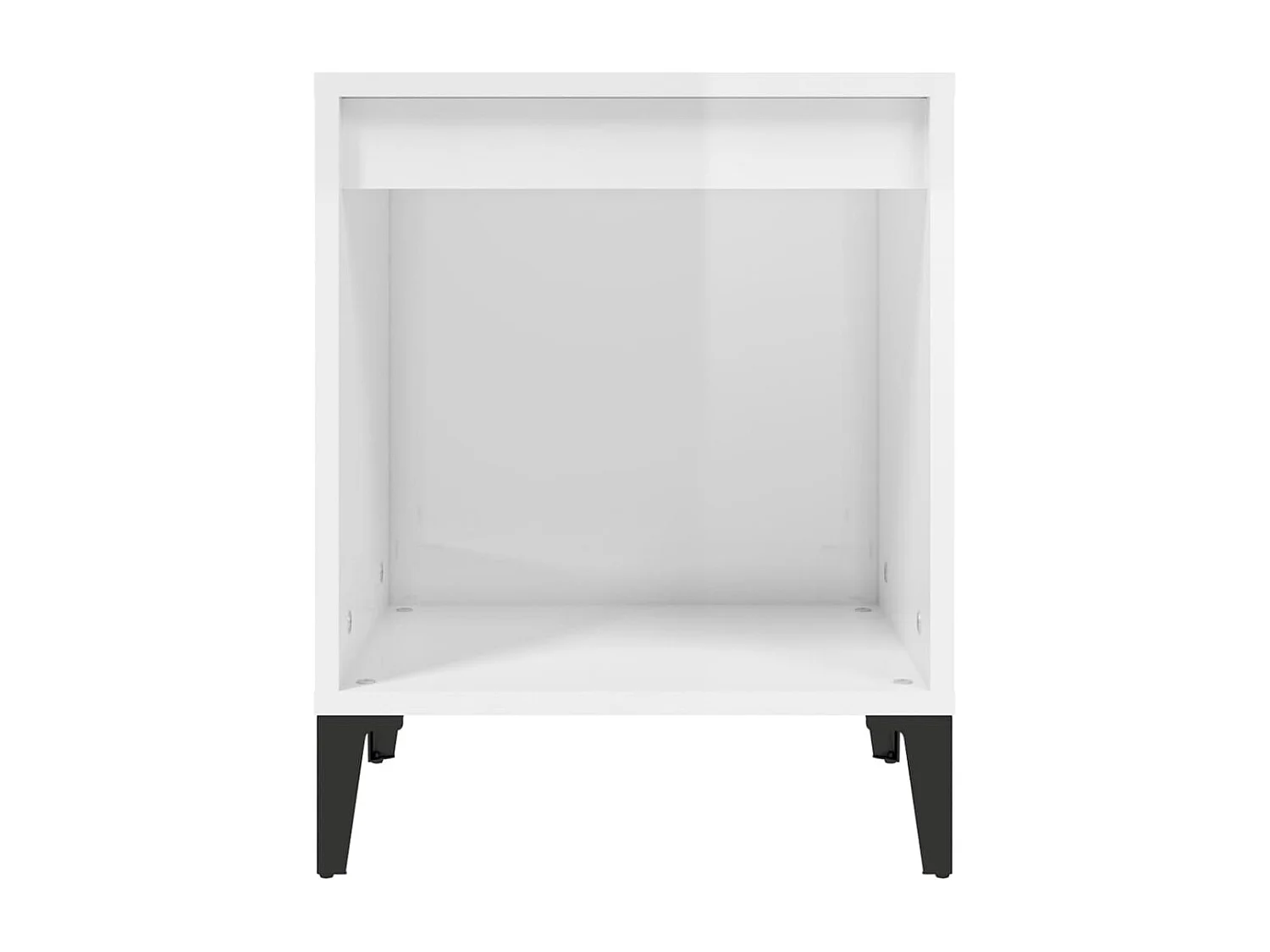 Hartford  Mesita de noche blanco brillante 40x35x50 cm
