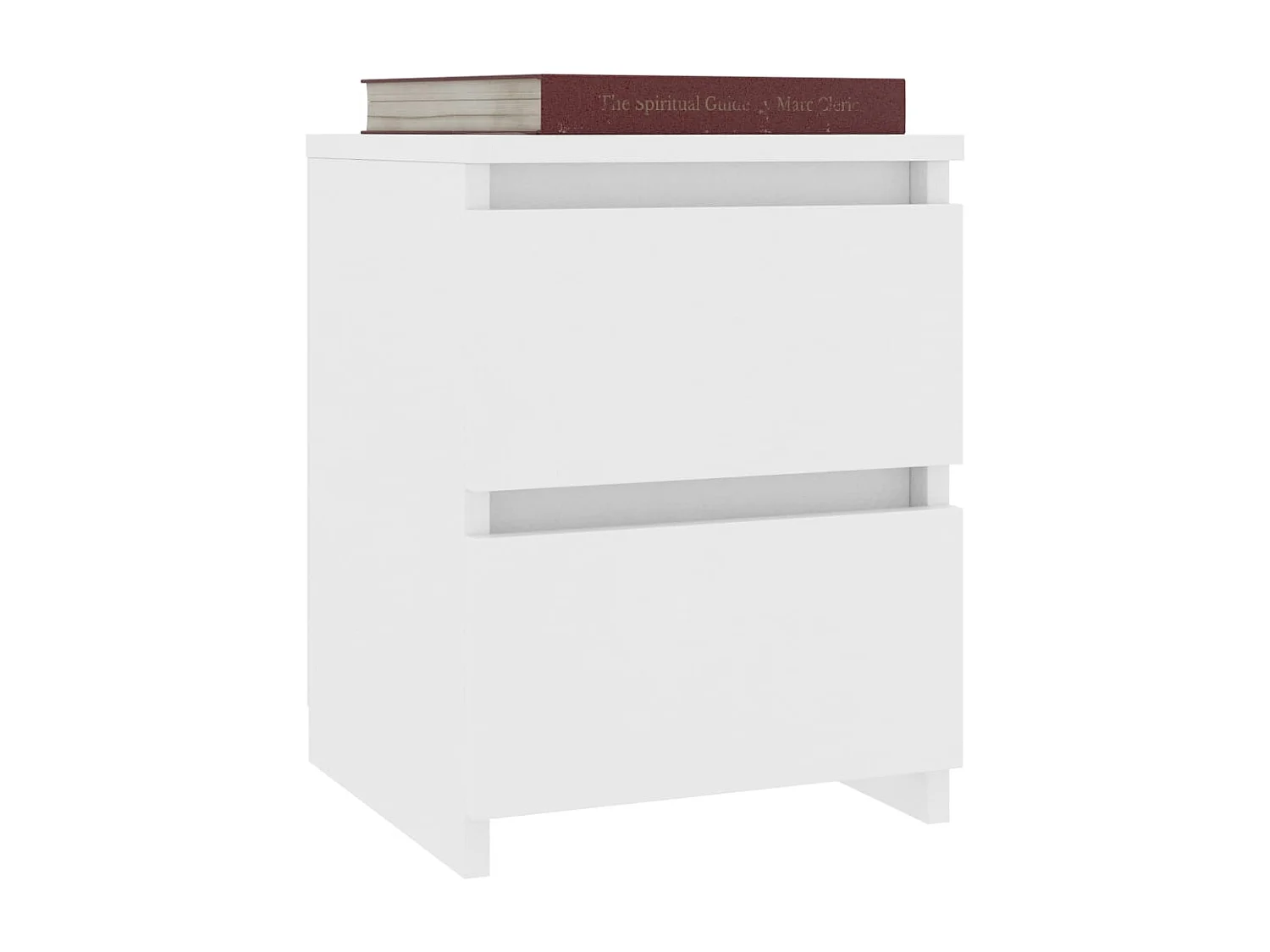 Cruz  Tables de chevet 2 pcs Blanc 30x30x40 cm Bois d'ingénierie