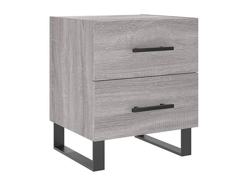 Cennet  Nachtkastje 40x35x47,5 cm bewerkt hout grijs sonoma eikenkleur