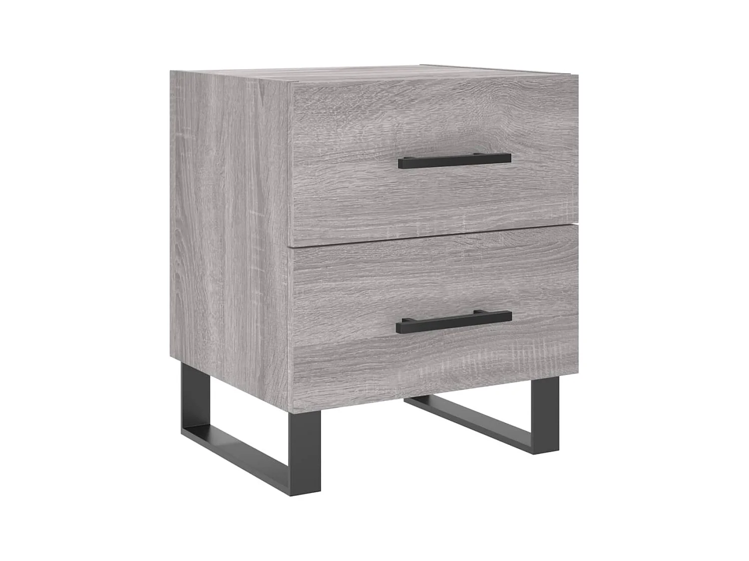 Cennet  Table de chevet sonoma gris 40x35x47,5 cm bois d’ingénierie