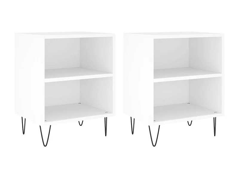 Urond  Tables de chevet 2 pcs blanc 40x30x50 cm bois d'ingénierie