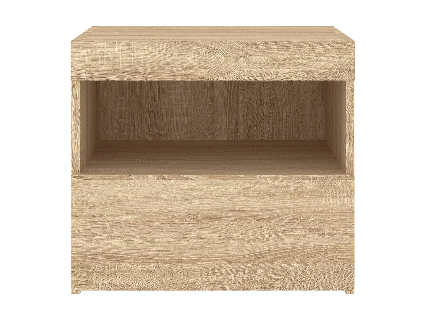 Bishop  Table de chevet avec lumières LED chêne sonoma 50x40x45 cm