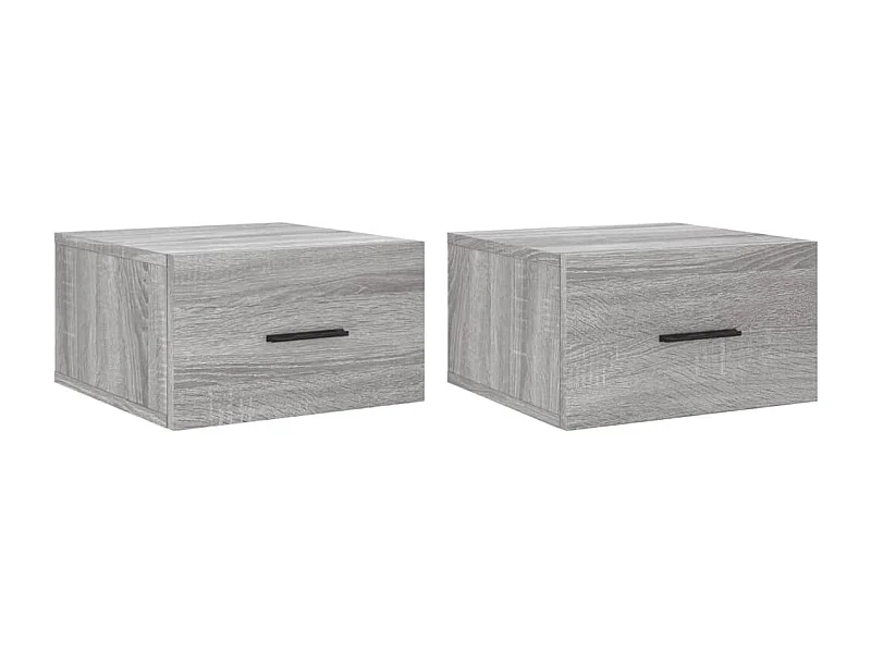 Ulfvin  Tables de chevet murales 2 pcs sonoma gris 35x35x20 cm
