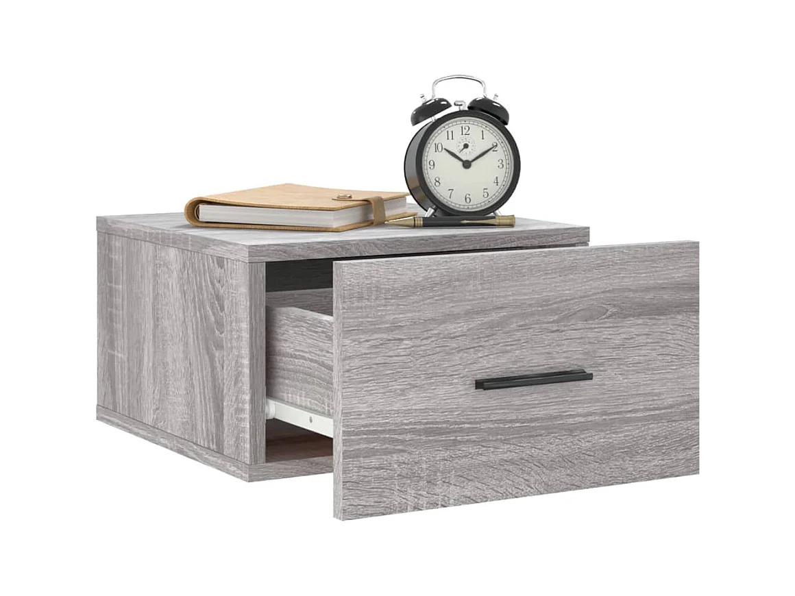 Ulfvin  Tables de chevet murales 2 pcs sonoma gris 35x35x20 cm