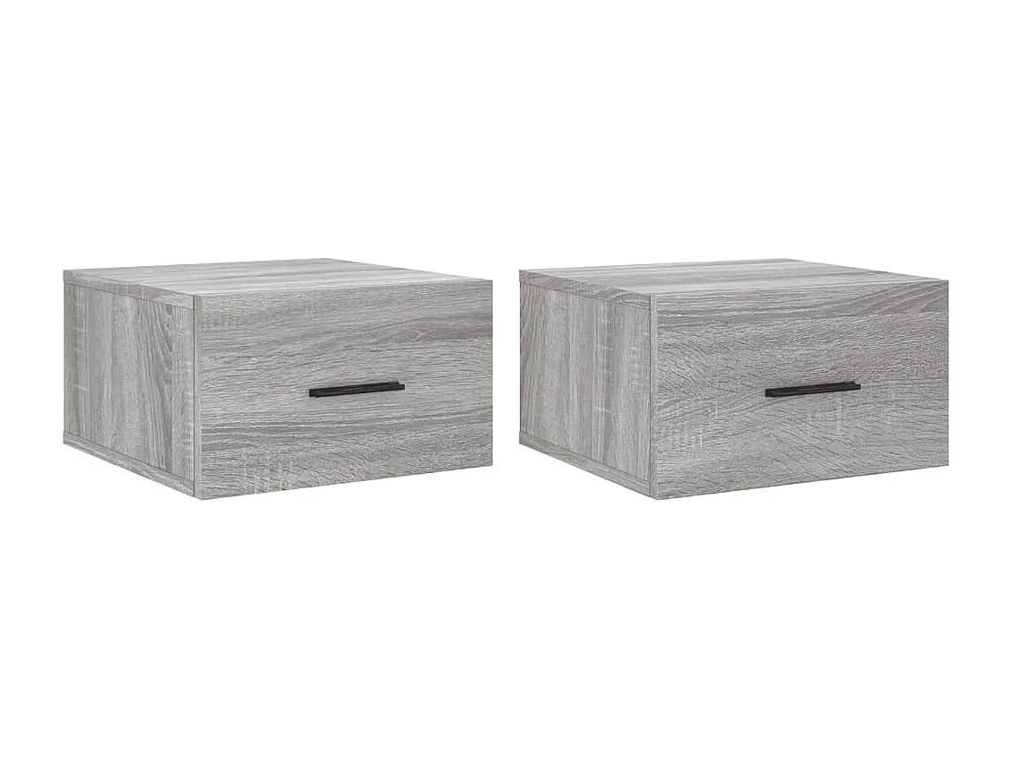 Ulfvin  Tables de chevet murales 2 pcs sonoma gris 35x35x20 cm
