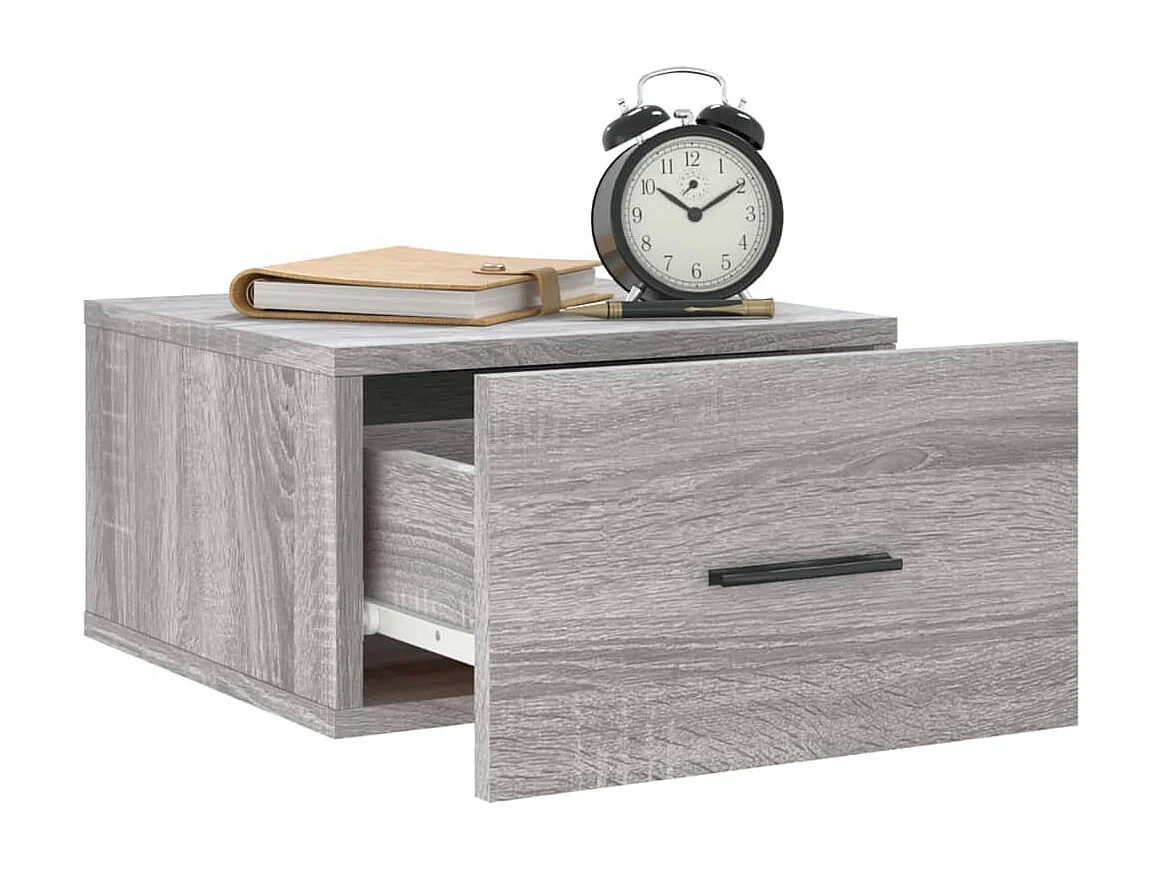 Ulfvin  Tables de chevet murales 2 pcs sonoma gris 35x35x20 cm