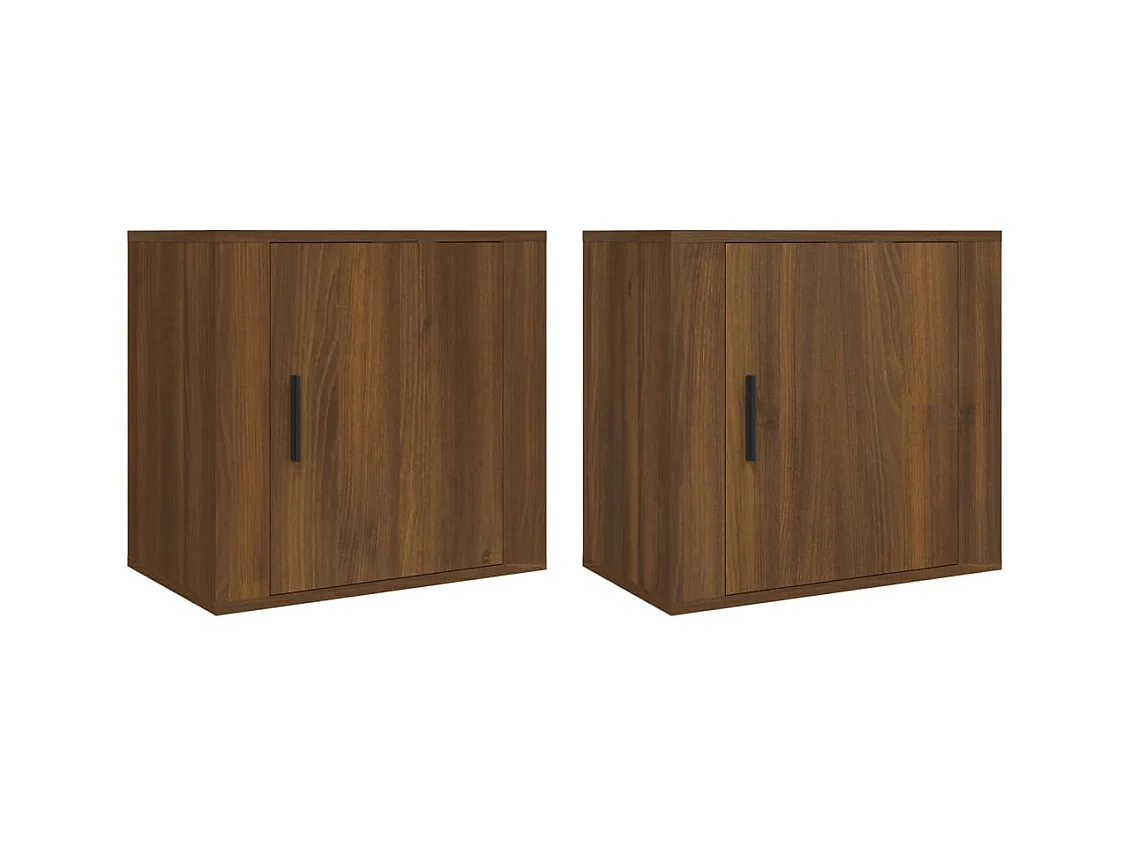 Almond  Tables de chevet murales 2 pcs Chêne marron 50x30x47 cm