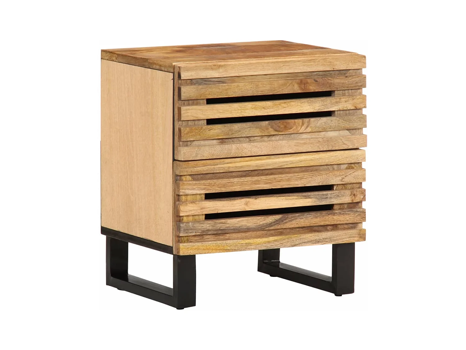 Janoah  Tables de chevet 2 pcs 40x34x46 cm bois massif de manguier brut