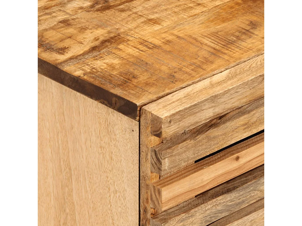 Janoah  Tables de chevet 2 pcs 40x34x46 cm bois massif de manguier brut