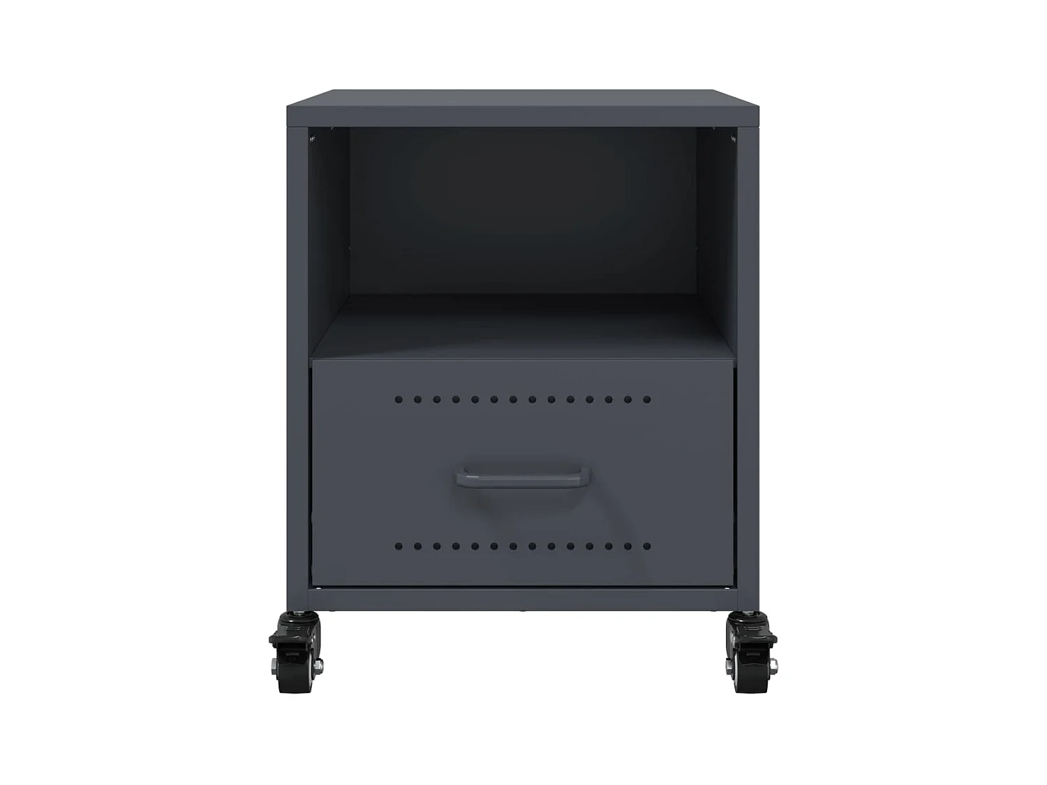 Evalara  Tables de chevet 2 pcs anthracite 36x39x43,5 cm acier