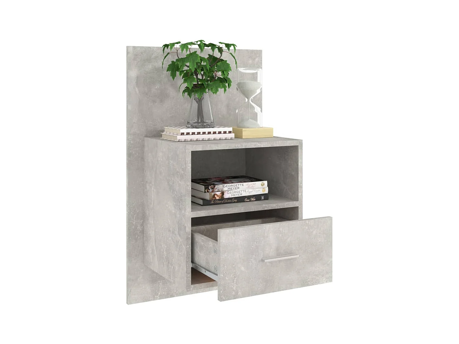 Bella Marie  Tables de chevet murales 2 pcs Gris béton