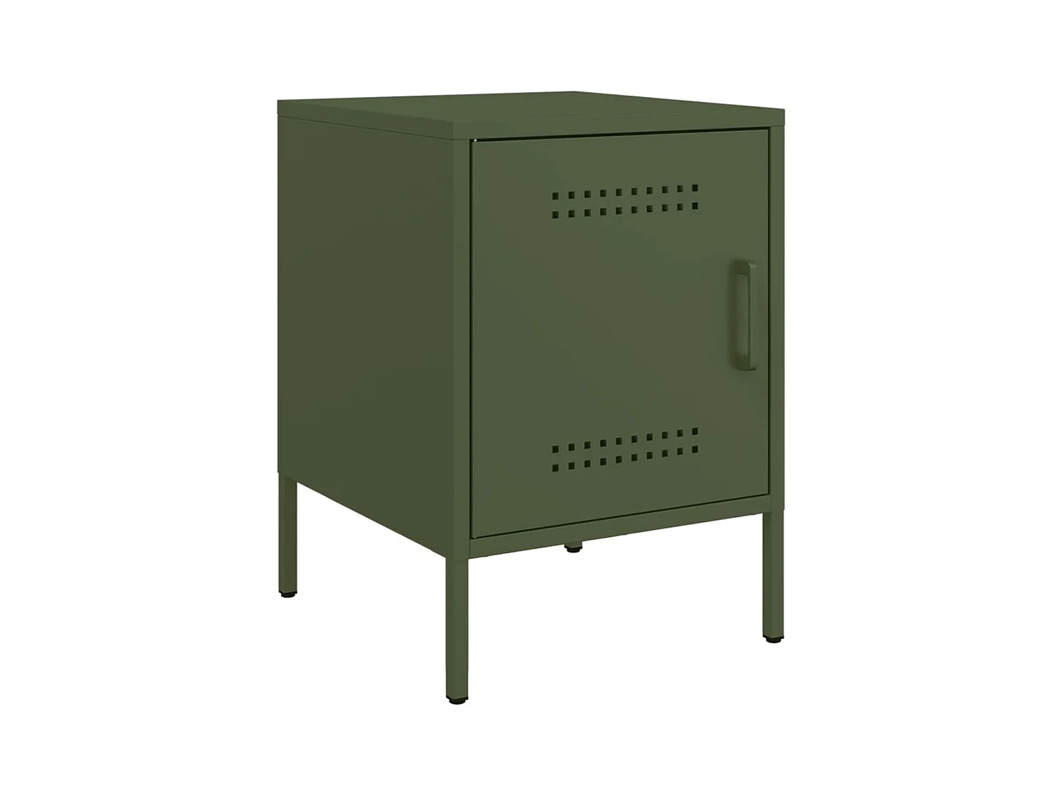 Adam Scott  Table de chevet vert olive 36x39x50,5 cm acier