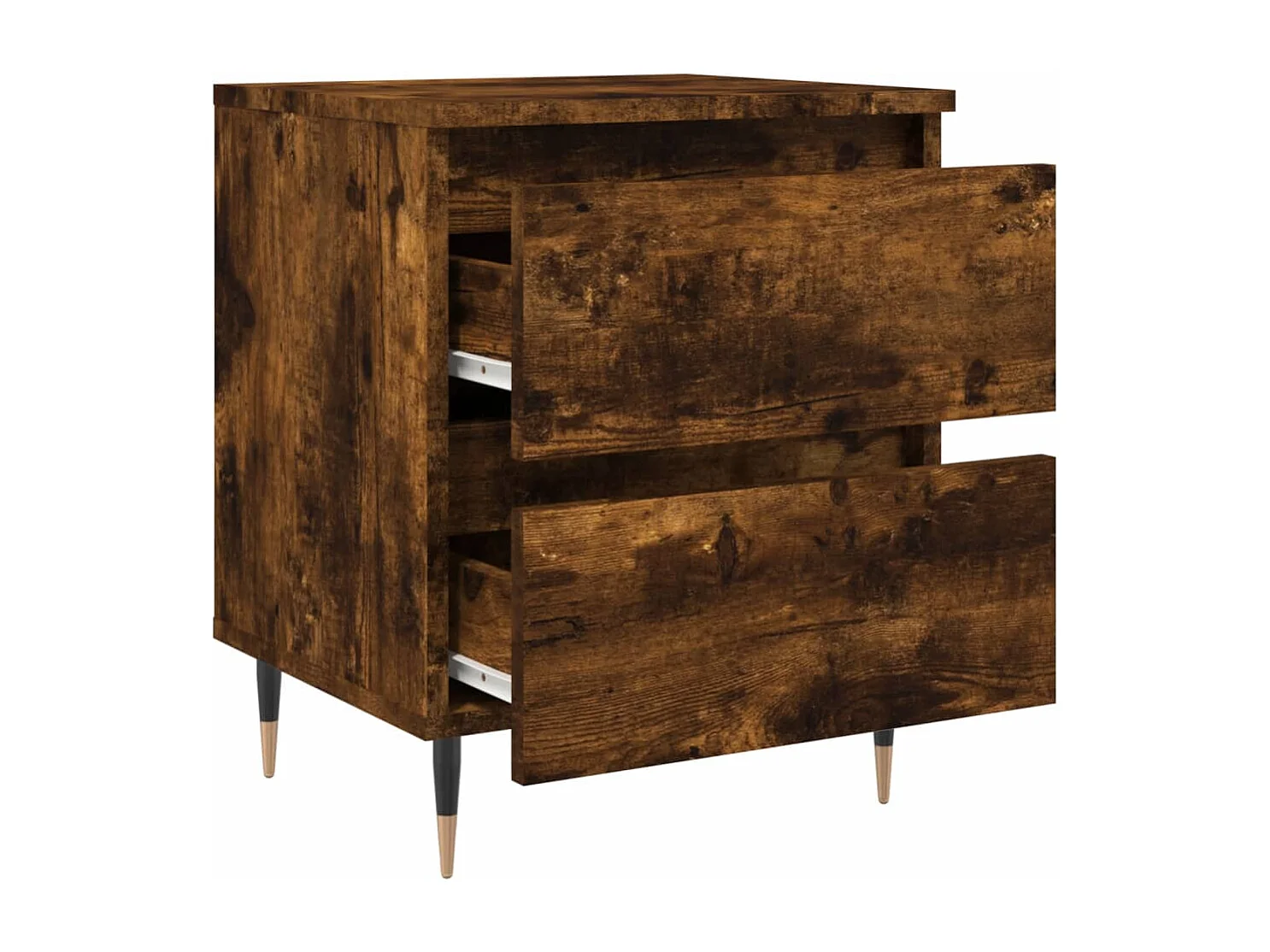 Tjeerd-Jan  Table de chevet chêne fumé 40x35x50 cm bois d’ingénierie