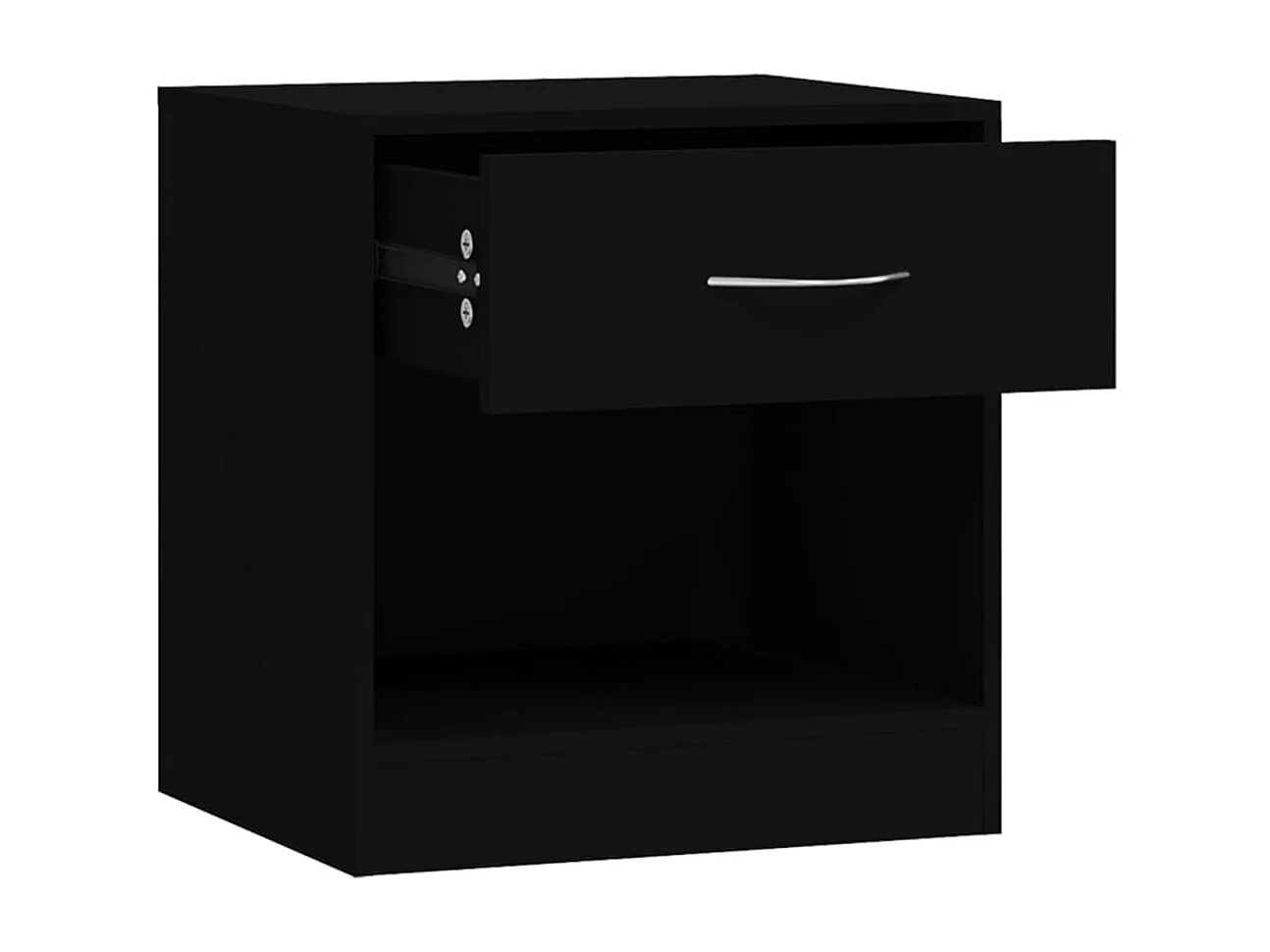 Gralina  Tables de chevet 2 pcs avec tiroir Noir