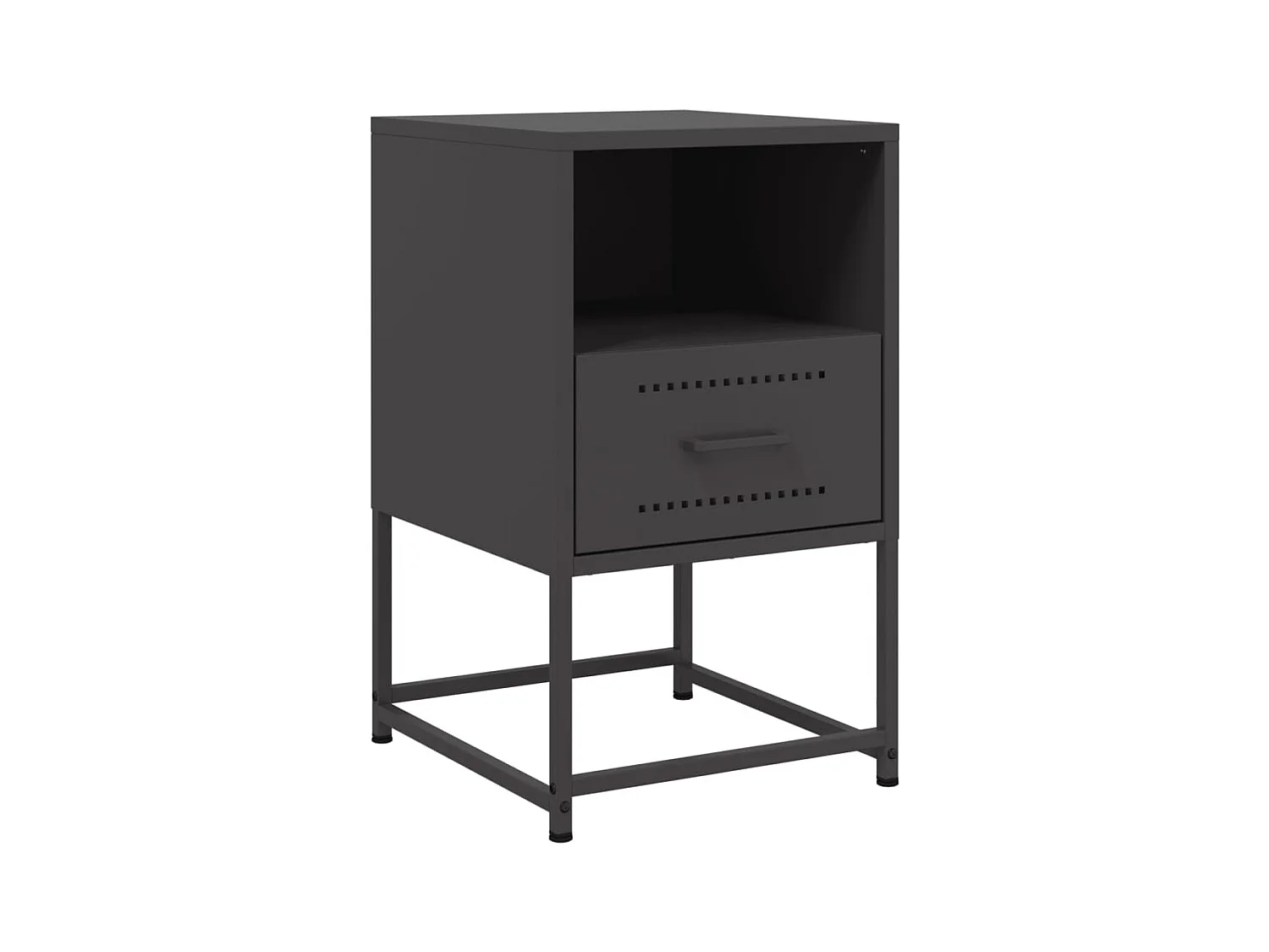 Inanna  Tables de chevet 2 pcs noir 36x39x60,5 cm acier