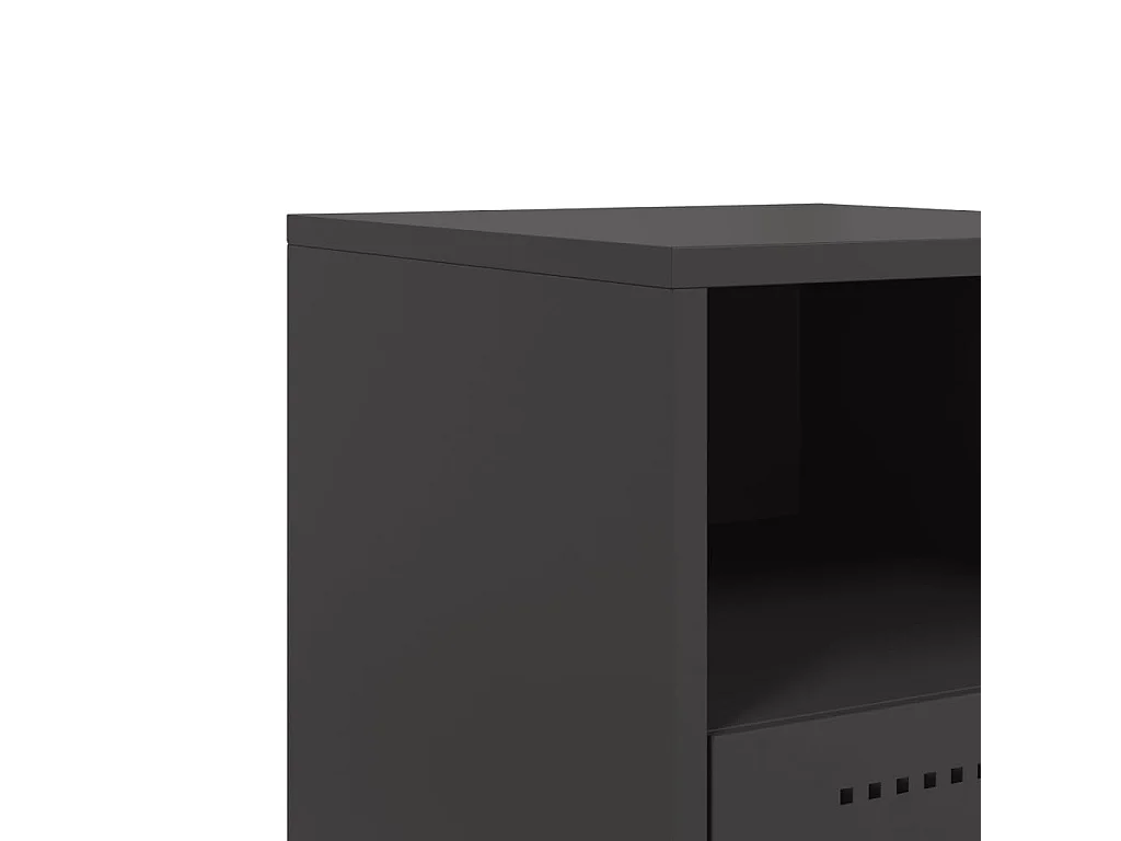 Inanna  Tables de chevet 2 pcs noir 36x39x60,5 cm acier