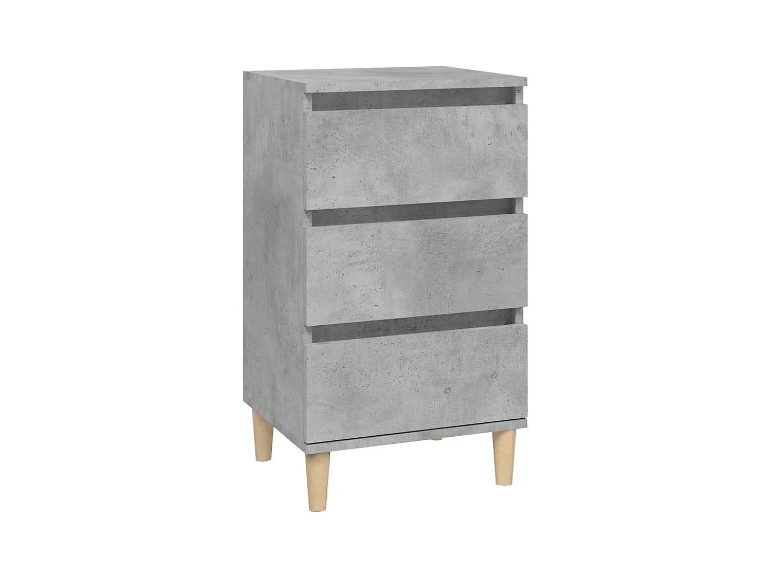 Wyla  Table de chevet gris béton 40x35x70 cm bois d'ingénierie