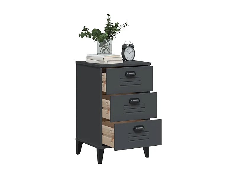 Crest Hill  Comodino VIKEN Antracite in Legno Multistrato