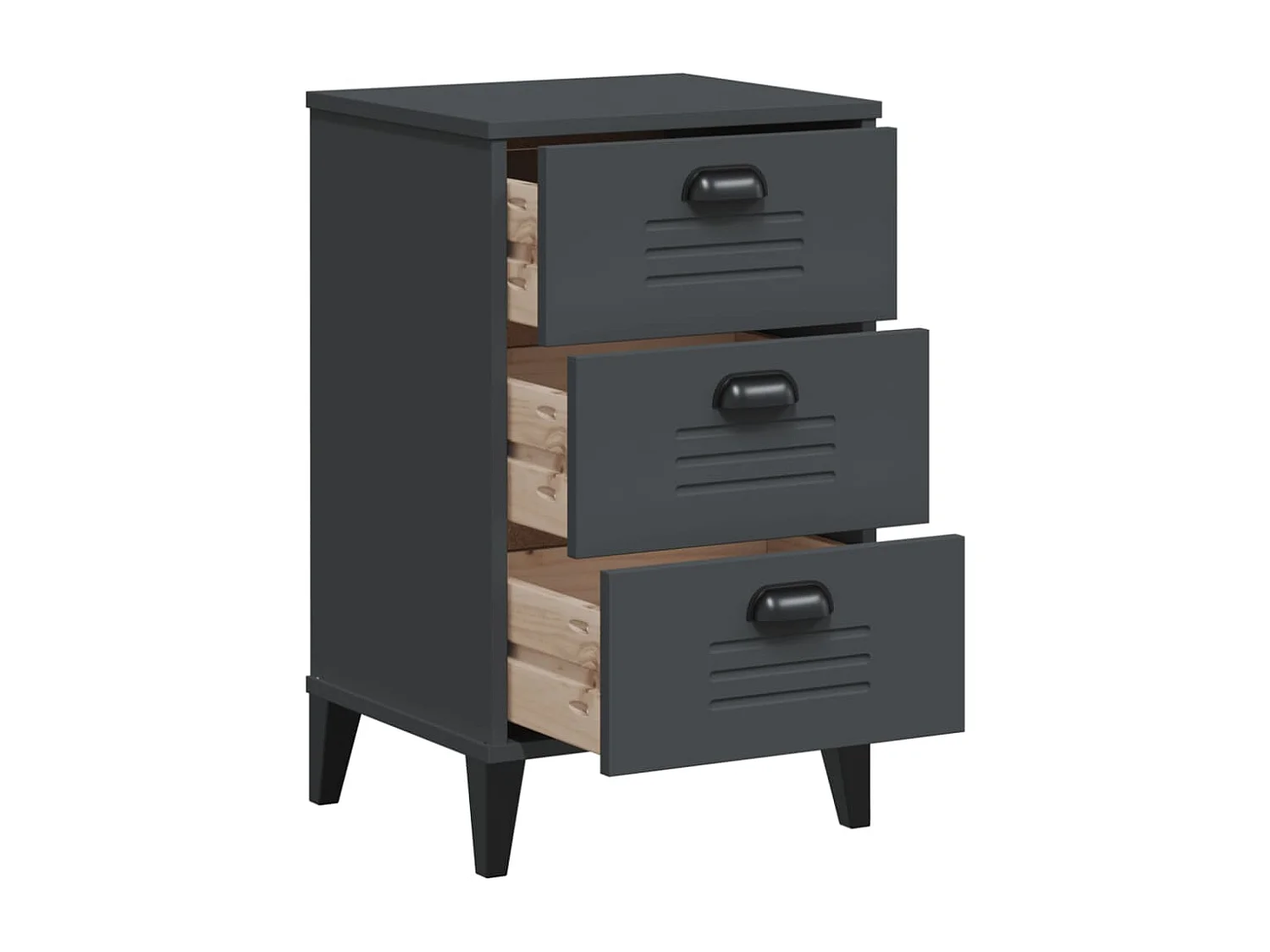 Crest Hill  Nachttisch VIKEN Anthrazit Holzwerkstoff