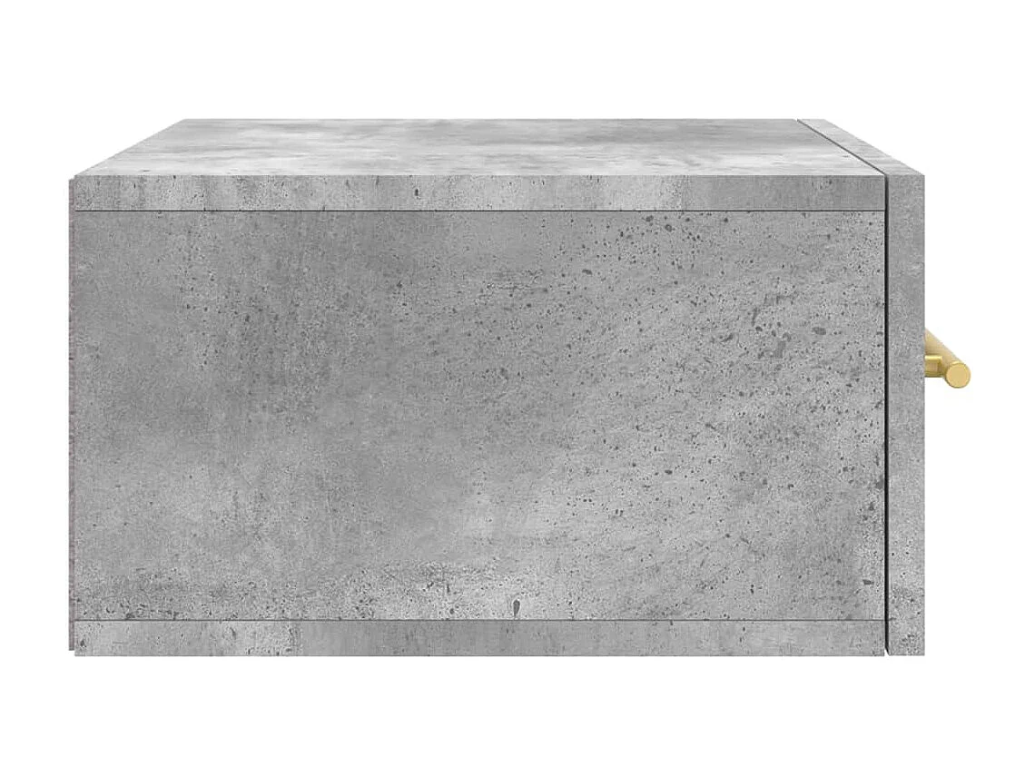 Nylo  Table de chevet murale gris béton 35x35x20 cm