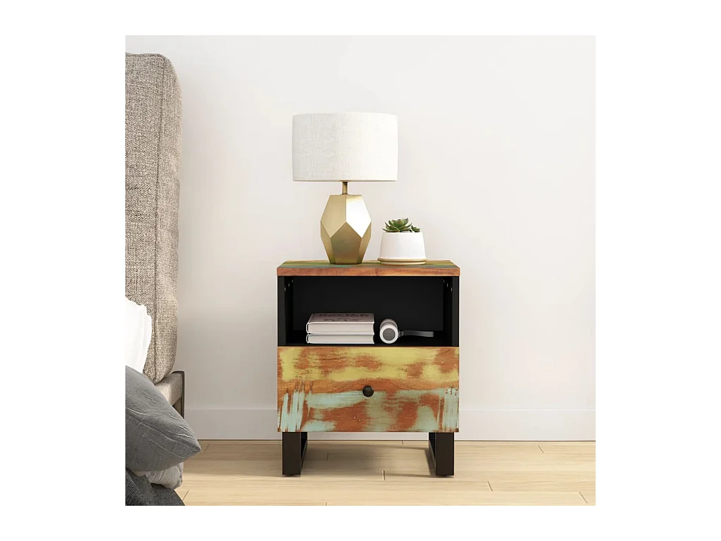 Renlar  Tables de chevet 2 pcs Bois de récupération et d'ingénierie