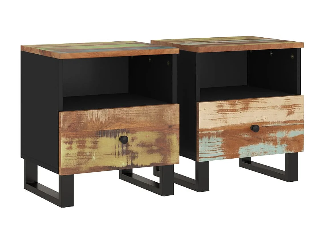 Renlar  Tables de chevet 2 pcs Bois de récupération et d'ingénierie