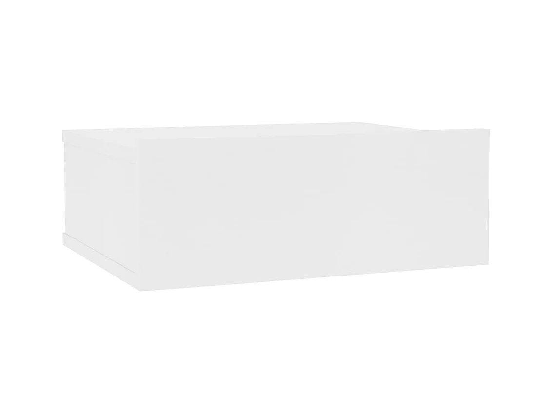 Stanford  Table de chevet flottante Blanc 40x30x15 cm Bois d'ingénierie