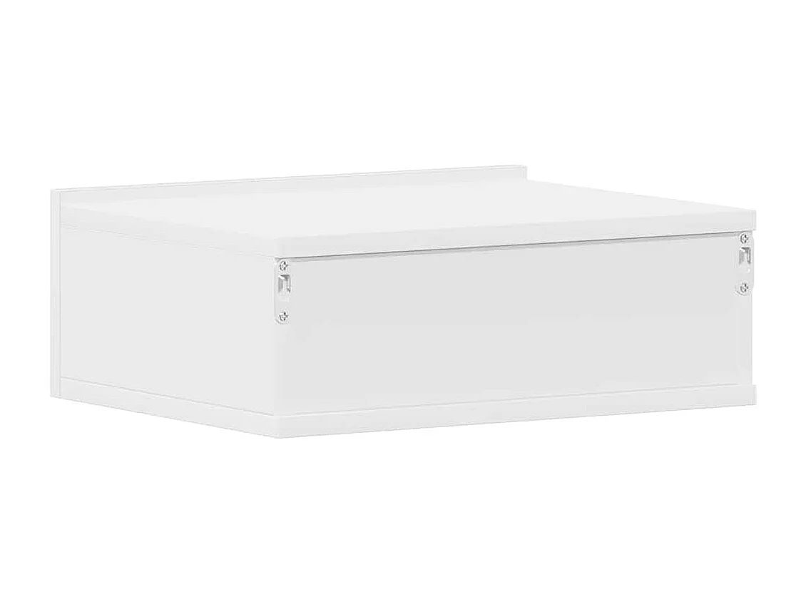 Stanford  Table de chevet flottante Blanc 40x30x15 cm Bois d'ingénierie