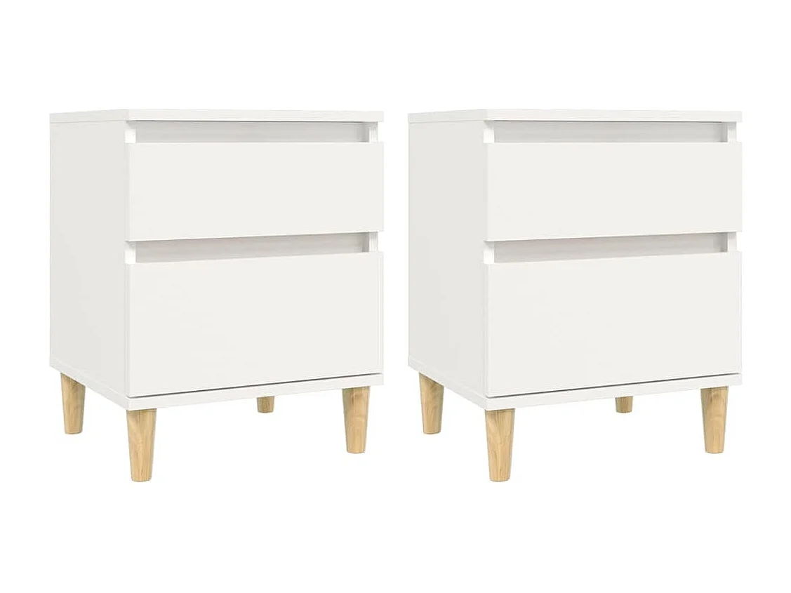 Montmorency  Tables de chevet 2 pcs Blanc 40x35x50 cm