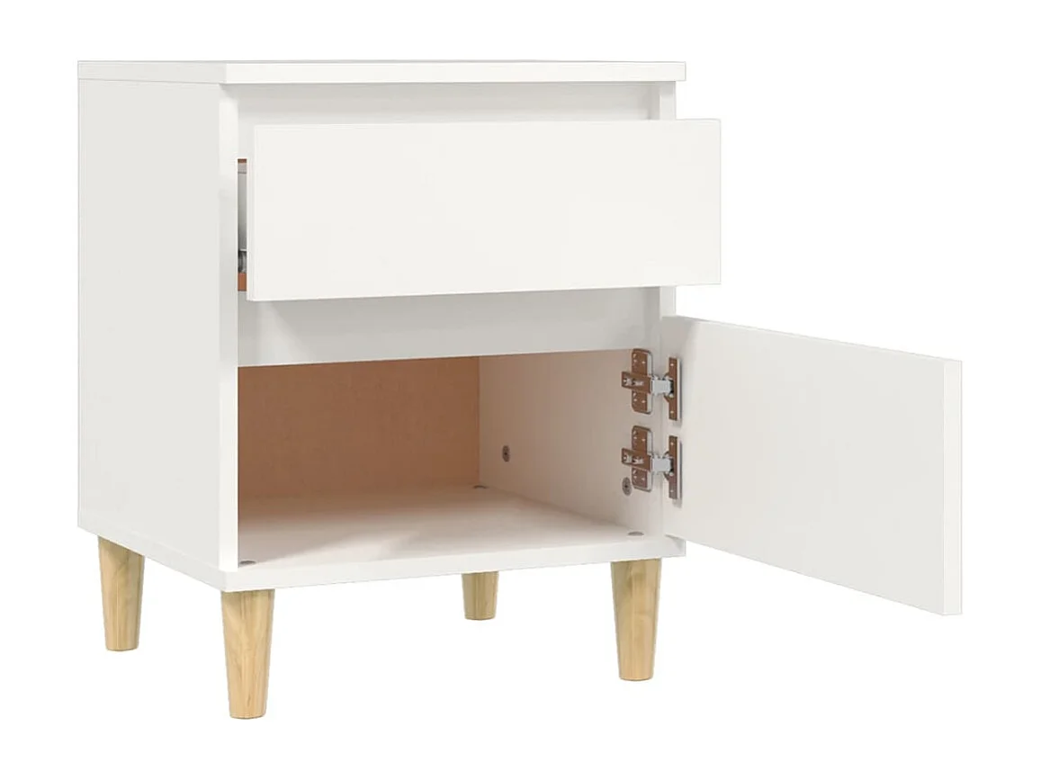 Montmorency  Tables de chevet 2 pcs Blanc 40x35x50 cm