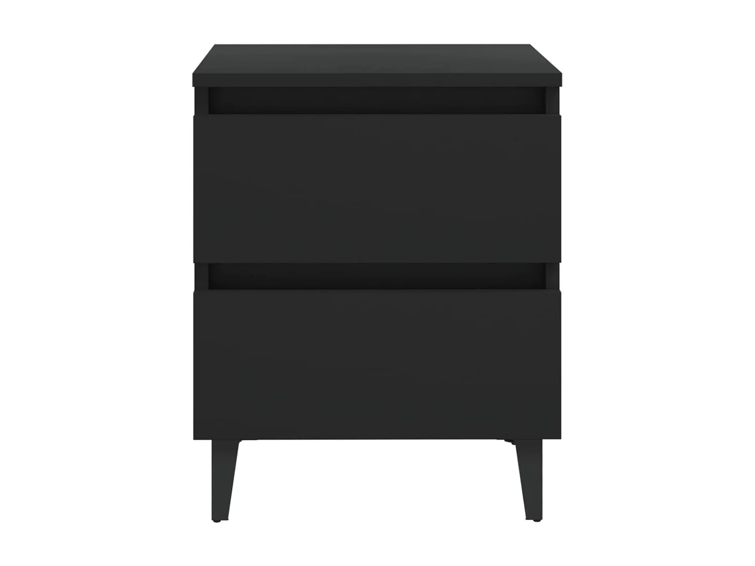 Orvieto  Mesita de noche madera contrachapada negro 40x35x50 cm