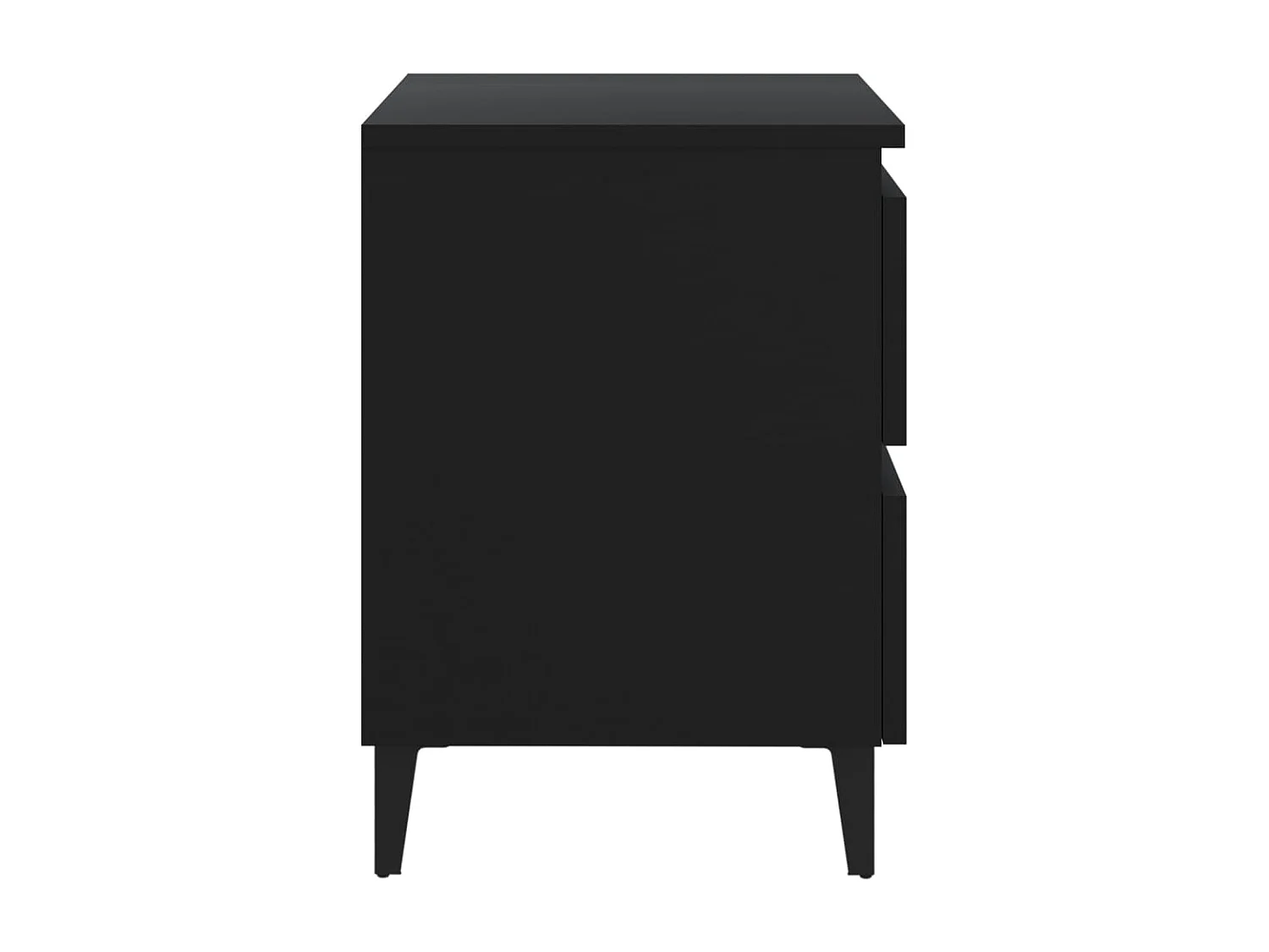 Orvieto  Mesita de noche madera contrachapada negro 40x35x50 cm