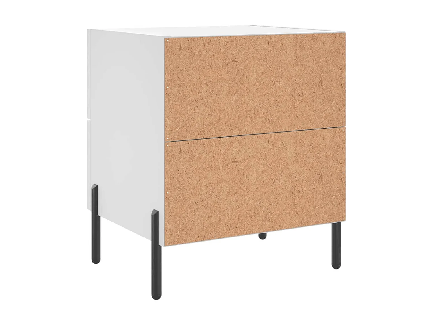 Mikael  Tables de chevet 2 pcs blanc 40x35x47,5 cm bois d’ingénierie