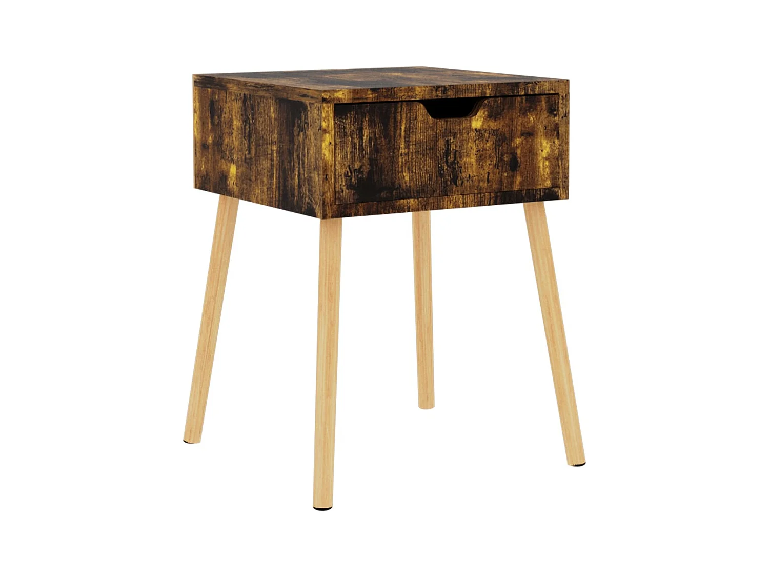 Wellsville  Table de chevet chêne fumé 40x40x56 cm Bois d'ingénierie