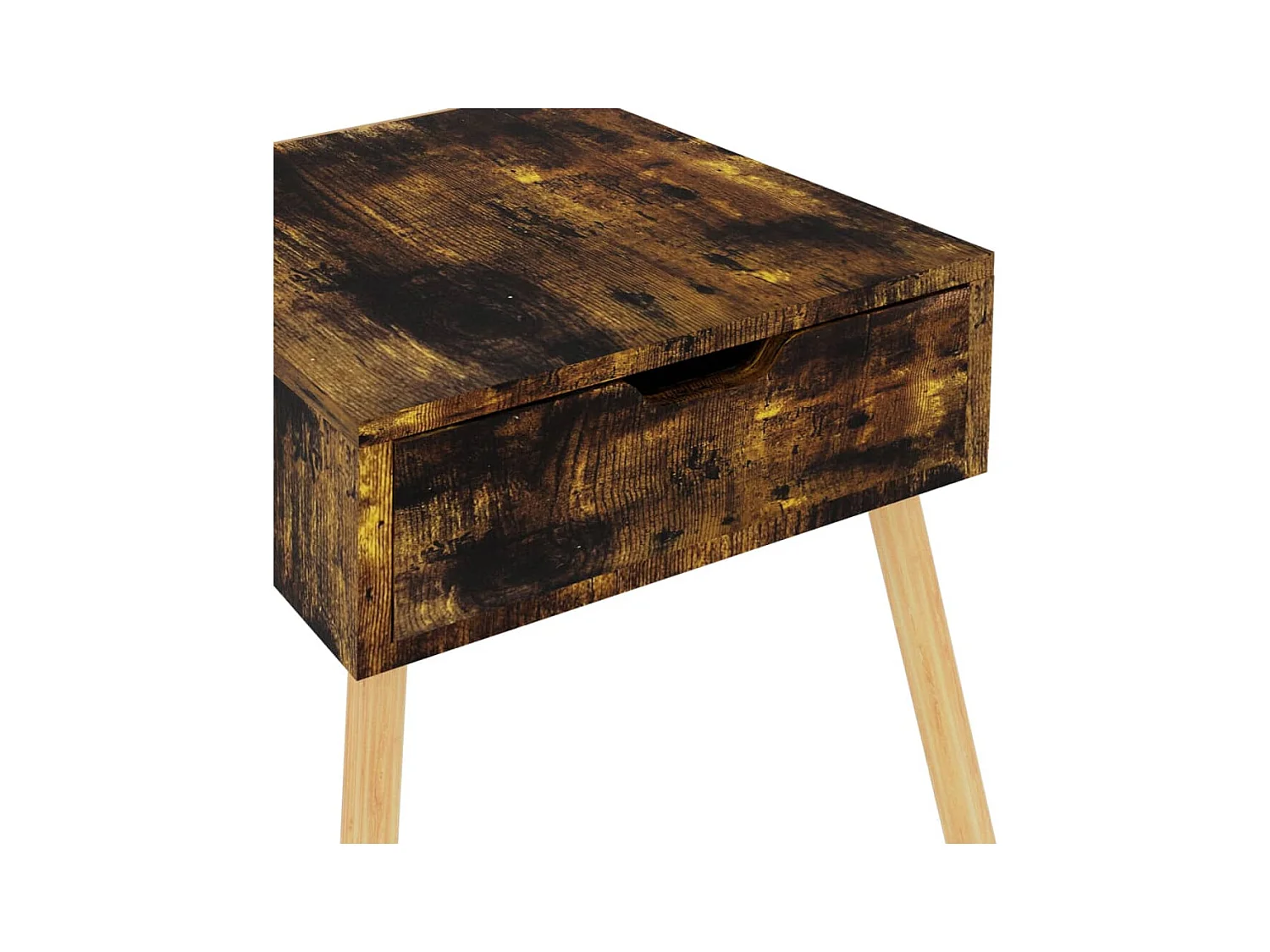 Wellsville  Table de chevet chêne fumé 40x40x56 cm Bois d'ingénierie