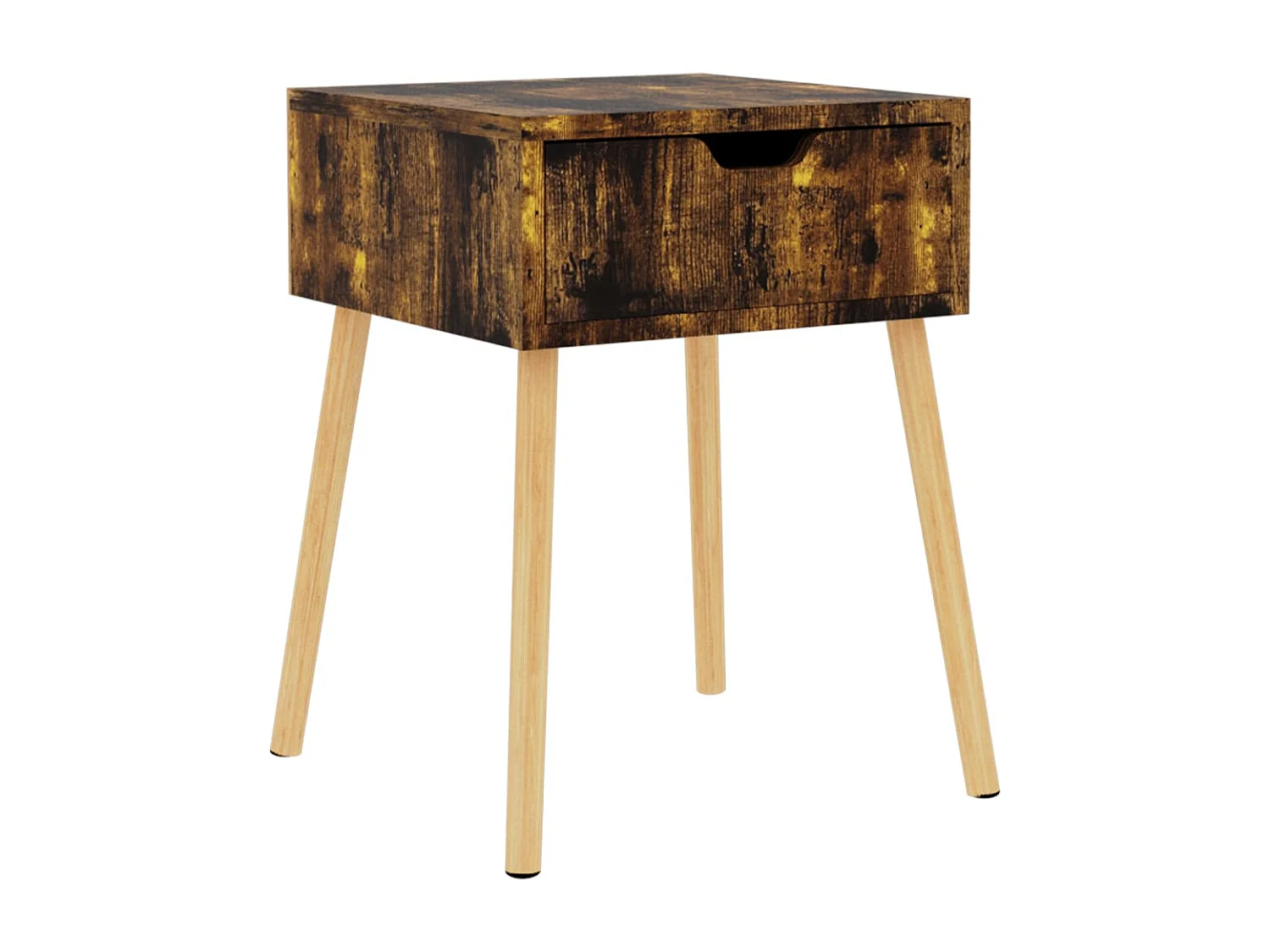 Wellsville  Table de chevet chêne fumé 40x40x56 cm Bois d'ingénierie