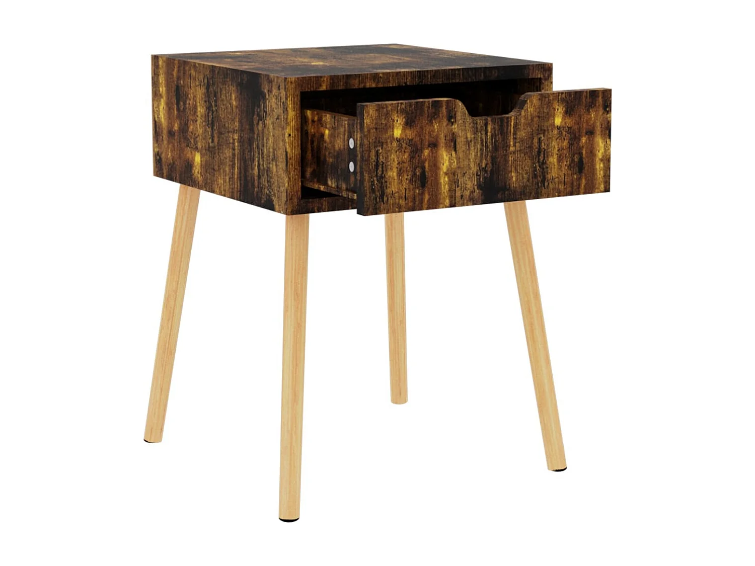 Wellsville  Table de chevet chêne fumé 40x40x56 cm Bois d'ingénierie