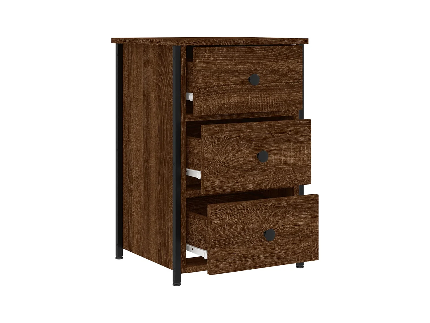 Elorin  Tables de chevet 2pcs chêne marron 40x36x60cm Bois d'ingénierie