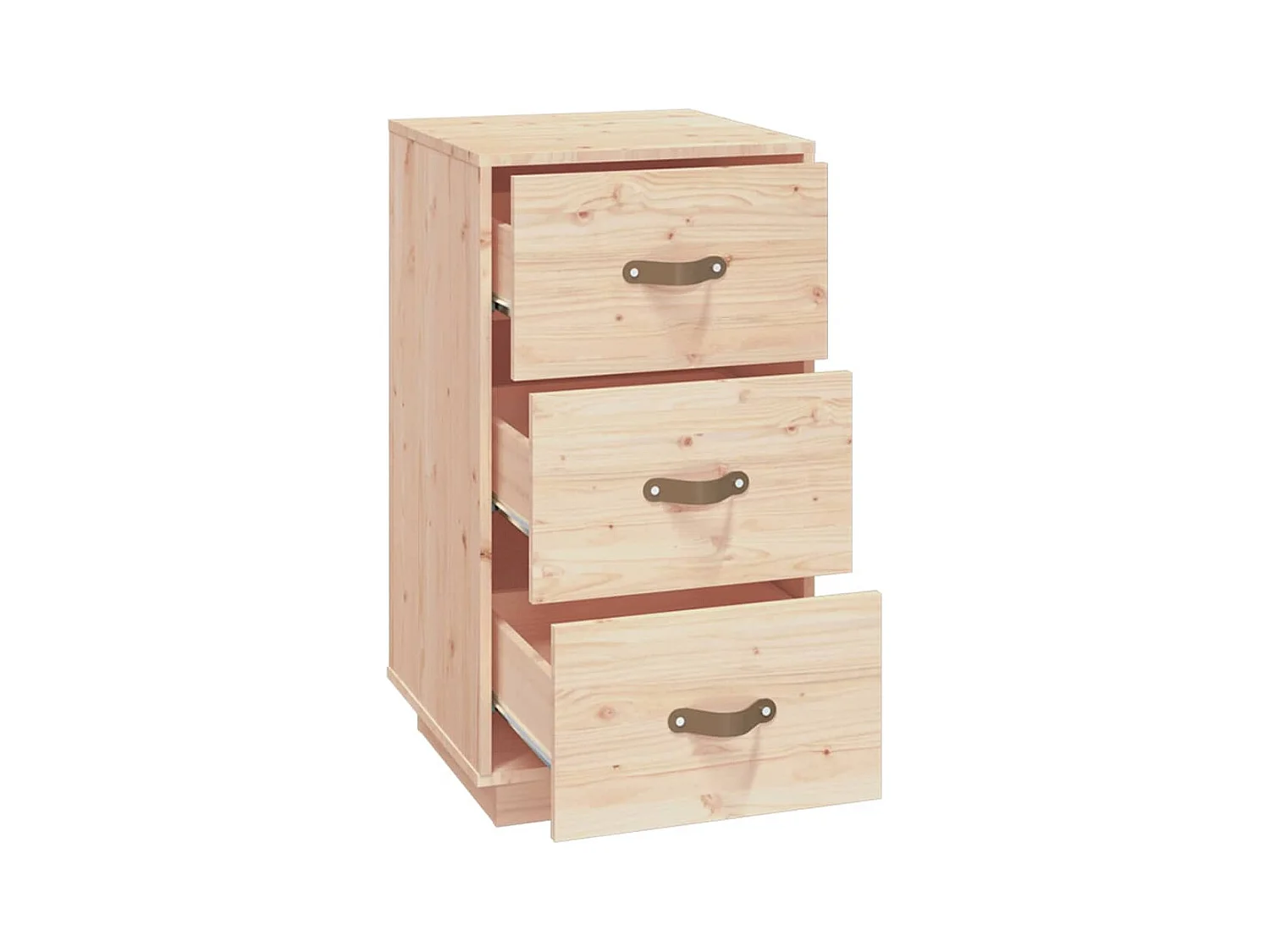 Samson  Comodino 40x40x75 cm in Legno Massello di Pino