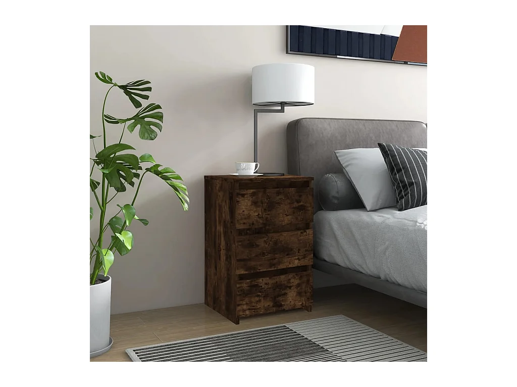 Altamonte Springs  Tables de chevet 2pcs Chêne fumé 40x35x62,5cm Bois d'ingénierie