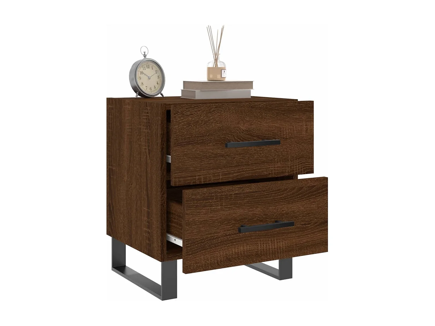 Cennet  Comodini 2 pz Rovere Marrone 40x35x47,5 cm in Legno Multistrato