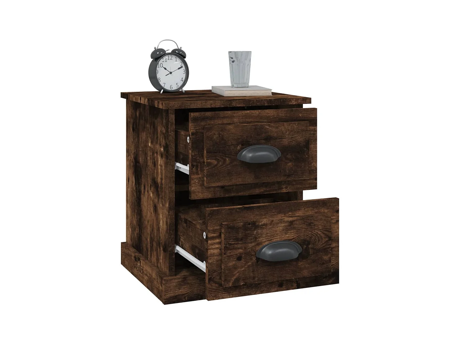 Arras  Table de chevet chêne fumé 39x39x47,5 cm bois d'ingénierie