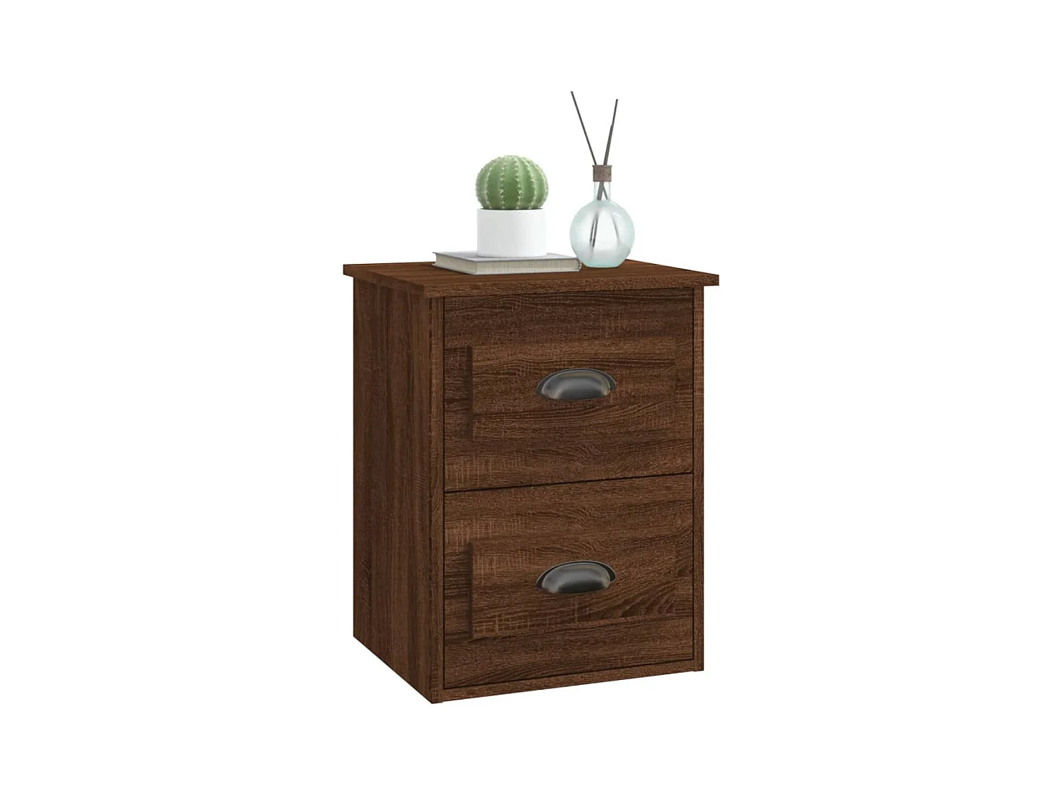 Inez  Tables de chevet murales 2 pcs Chêne marron 41,5x36x53 cm