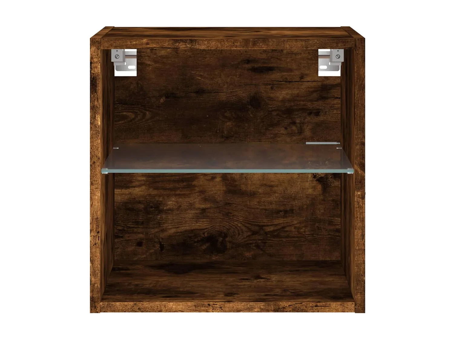 Hans  Comodini con Luci LED a Parete 2pz Rovere Fumo