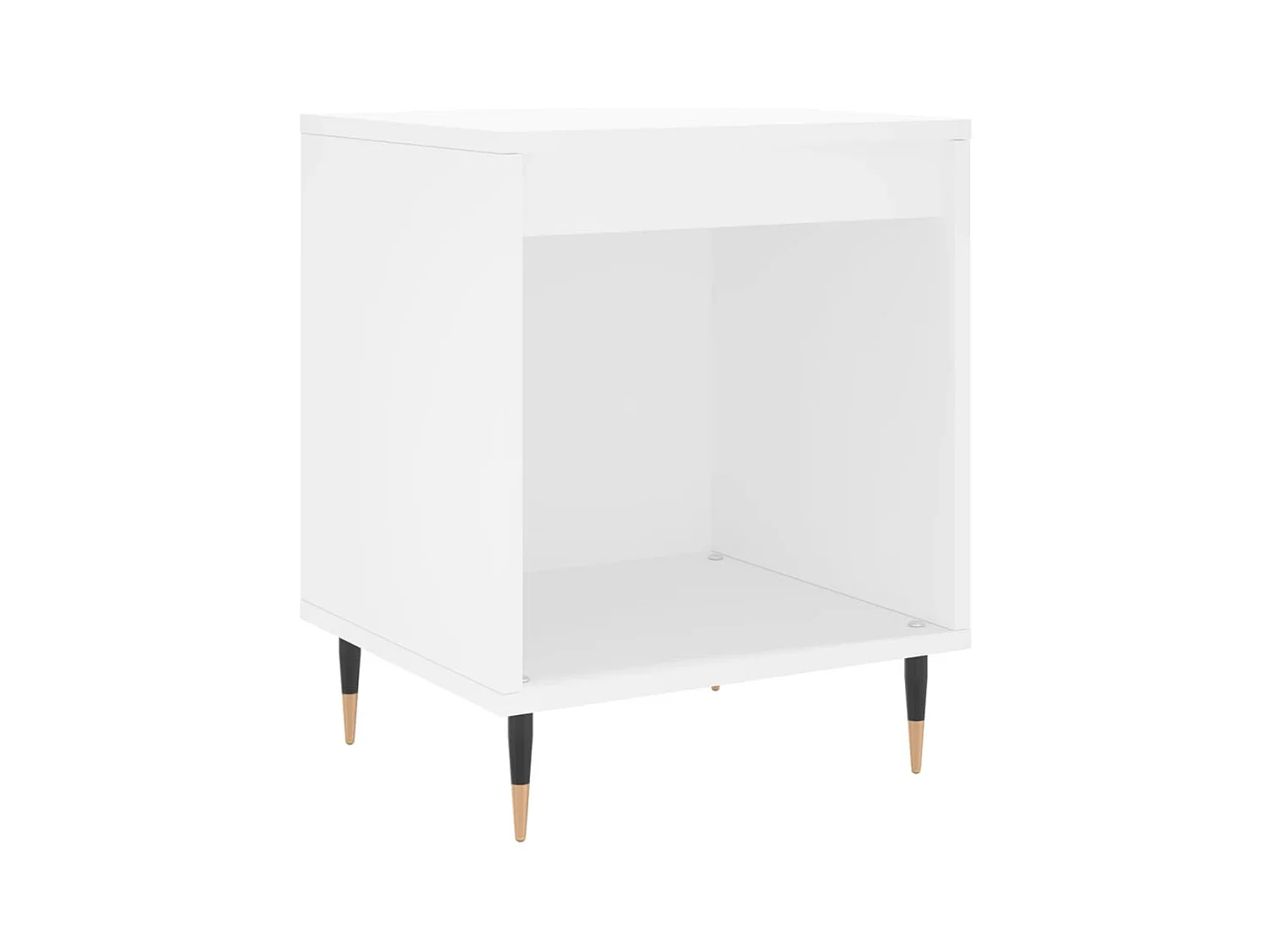 Dustin Mason  Tables de chevet 2 pcs blanc 40x35x50 cm bois d’ingénierie