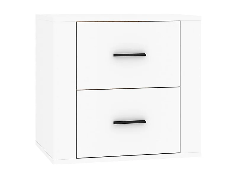 Goshen  Table de chevet murale Blanc 50x36x47 cm