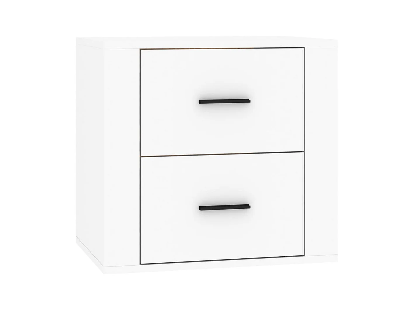 Goshen  Table de chevet murale Blanc 50x36x47 cm