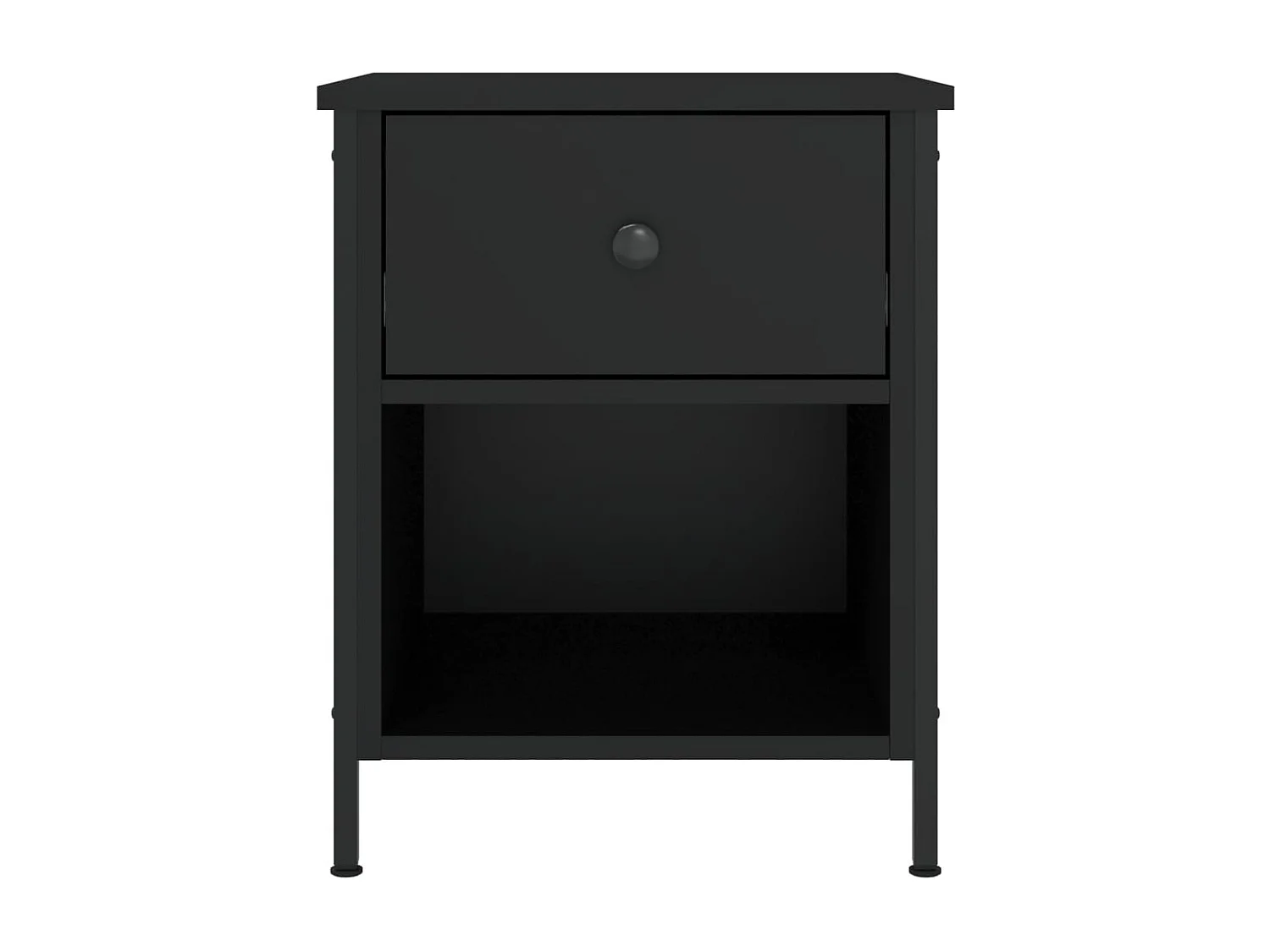 Tobia  Tables de chevet 2 pcs noir 40x42x50 cm bois d’ingénierie