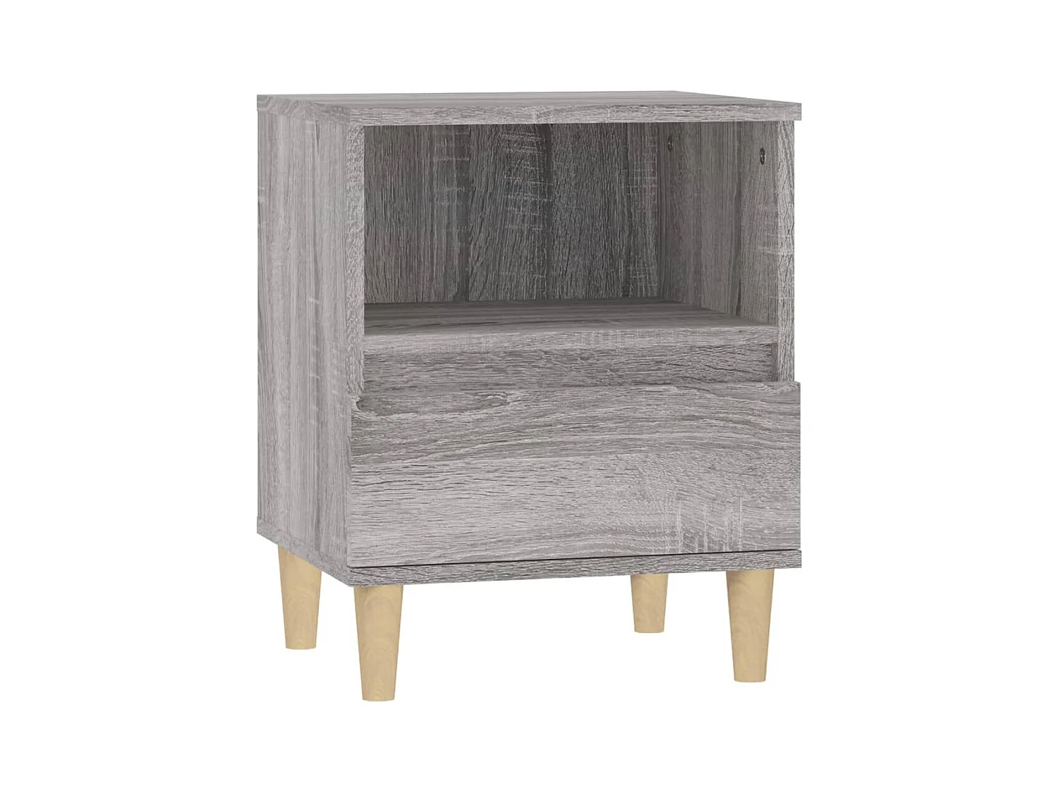 Palazzolo sull'Oglio  Table de chevet Sonoma gris 40x35x50 cm